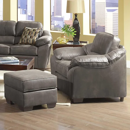 Comfortable Chair and Ottoman Set